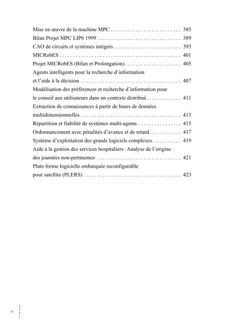 Rapport d'activitÃ©s & Prospectives - LIP6