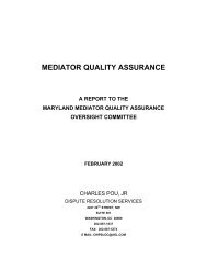 Mediator Quality Assurance Report - Policy Consensus Initiative and ...