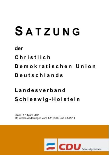 Satzung der CDU Schleswig-Holstein