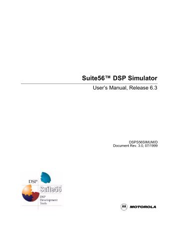 DSP56300 Simulator manual - Instrumentation Projects