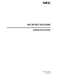 NEC SIP DECT Solutions Administrator Guide ... - NEC UX5000