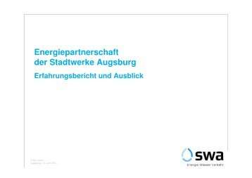 Energiepartnerschaft der Stadtwerke Augsburg - Energiewende