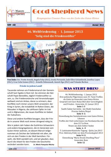 Good Shepherd News Nr.259 - Schwestern vom Guten Hirten