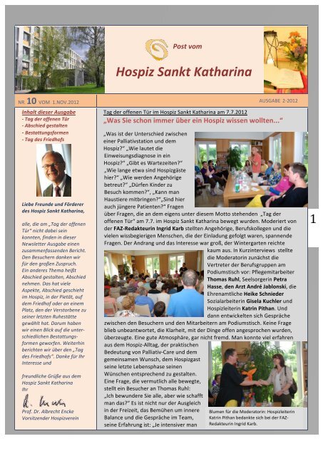10. Newsletter 2-2012 - Hospiz Sankt Katharina