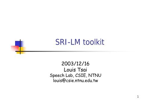 SRI-LM toolkit