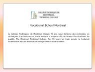 Vocational School Montreal