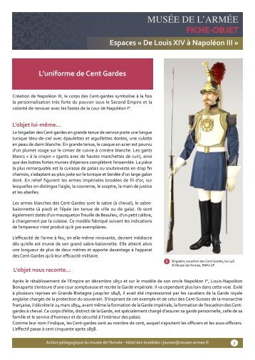 L'uniforme des Cent-Gardes - Musée de l'Armée