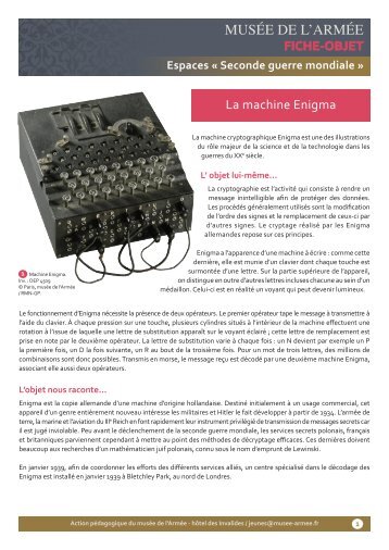 La machine Enigma - Musée de l'Armée