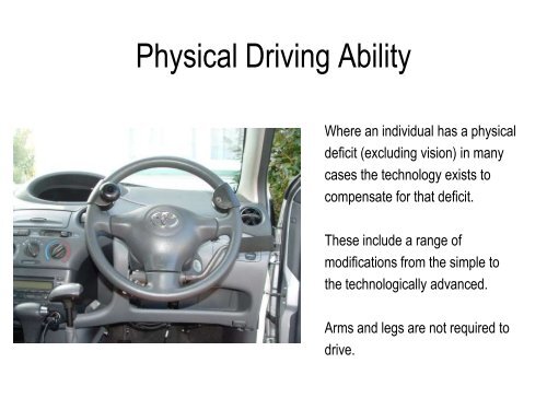 ASSESSING FITNESS TO DRIVE