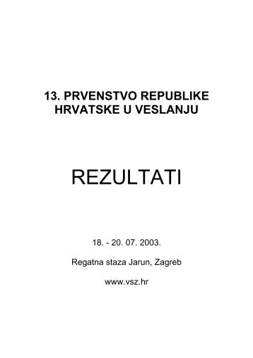 Prvenstvo Republike Hrvatske u veslanju