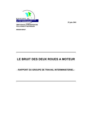 le bruit des deux roues a moteur - La Documentation française