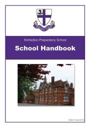 Prep School Handbook 2013-14 - Kimbolton School