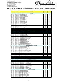 er-liste de prix publique conseillee pour detaillants o1/02 ... - ER Decor