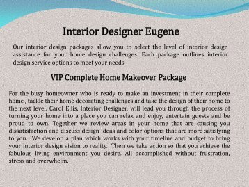 Interior Designer Eugene