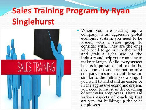 Sales Training Program by Ryan Singlehurst