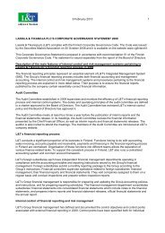 Corporate Governance Statement 2009 - Lassila & Tikanoja