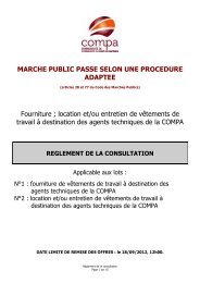 MARCHE PUBLIC PASSE SELON UNE PROCEDURE ... - Compa