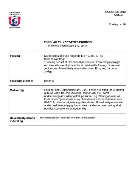 Kongres 2012 - Vest-kredsen