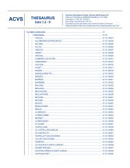 ACVS THESAURUS - beta 1.2 - fr