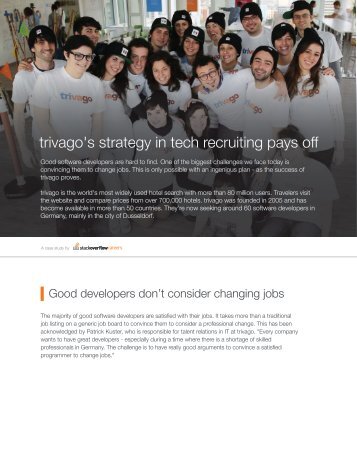 trivago's strategy in tech recruiting pays off