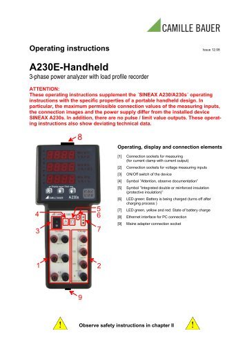 A230E-Handheld - Camille Bauer AG