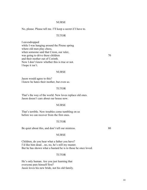 Euripides' Medea Int. and Trans. by Marianne McDonald Copyright ...