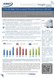 Readiness of Telematics in South East Asia - SBD