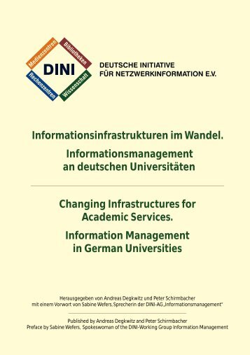 Informationsinfrastrukturen im Wandel. Changing ... -  DINI