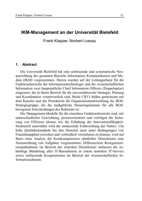 Informationsinfrastrukturen im Wandel. Changing ... -  DINI