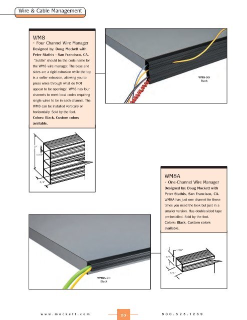 Wire Cable Management - Doug Mockett and Co.