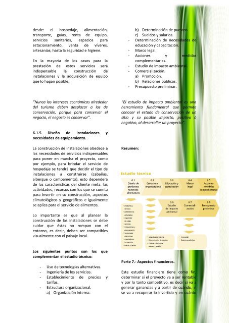 Como crear un proyecto ecoturistico en 7 pasos