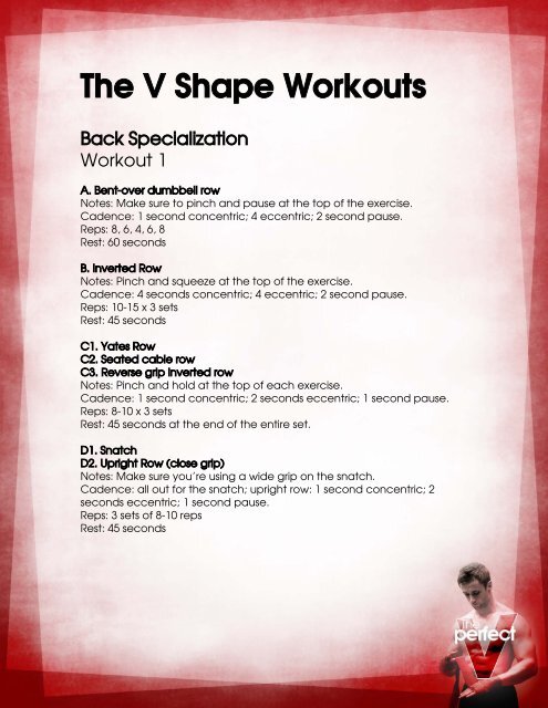 The V Shape Workouts - Chad Howse Fitness