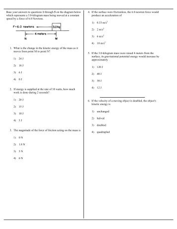 Base your answers to questions 1 through 5