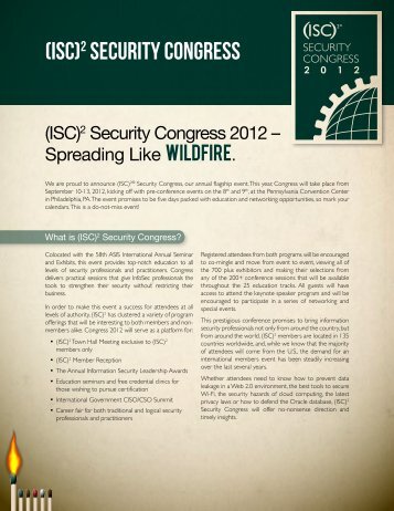 (ISC)2 security congress