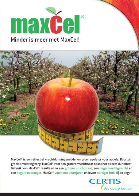 Minder is meer met MaxCel! - Certis Europe