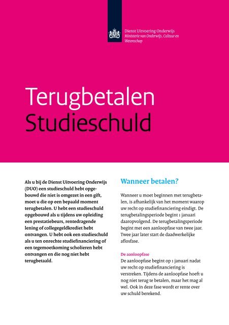 Terugbetalen Studieschuld - Duo