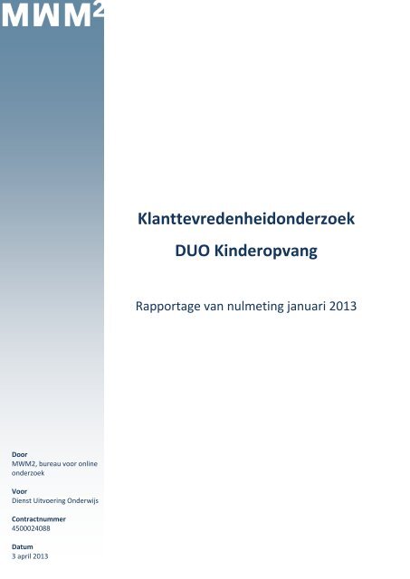 Klanttevredenheidsonderzoek (1335Kb, pdf) - DUO