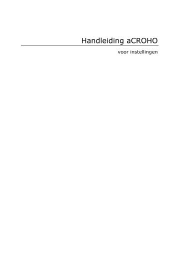 Handleiding aCROHO v4.0 - Duo