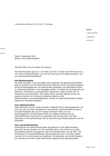 een brief - Duo