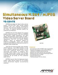 Simultaneous H.264 / MJPEG Video Server Board VS-2311TE