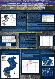 La geomatica a supporto delle emergenze idrogeologiche