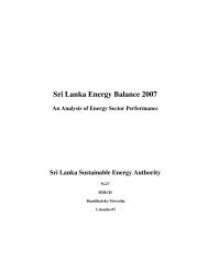 Sri Lanka Energy Balance 2007 - Sri Lanka Sustainable Energy ...