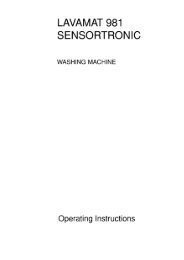 AEG Lavamat 981 Washing Machine Manual - eSpares