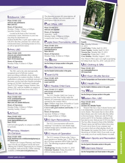 graduate - Academic Calendar - University of Western Ontario