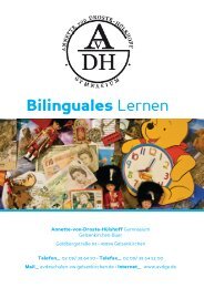 Bilinguales Lernen - Annette-von-Droste-HÃ¼lshoff-Gymnasium