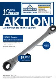 10 Jahre Forum Aktion - Quadro-Ringratschenschlüssel