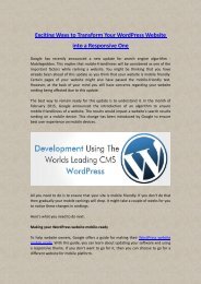 Exciting Ways to Transform Your WordPress Website into a Responsive One