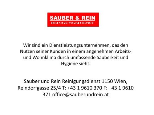 Sauber & Rein