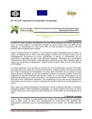 Projet de renforcement des organisations des producteurs