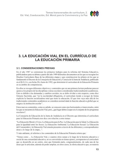 temas transversales del curriculum, 2 - Educar en igualdad